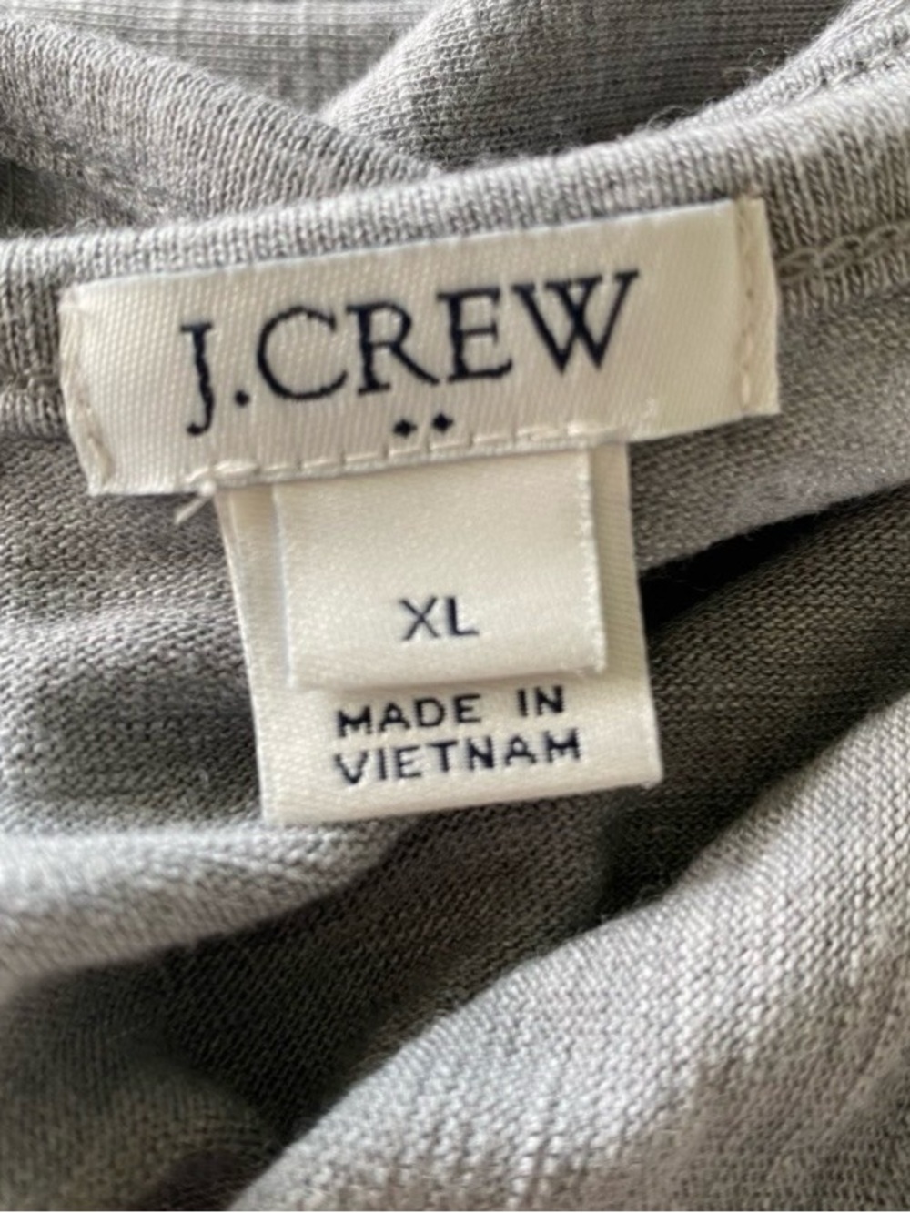 J. Crew Tank Top Blouse Size XL Womens Gray Sleeveless Preppy Lagenlook Keyhole - Picture 3 of 8